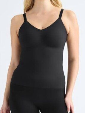KNIX LuxeLift V-Neck Shapewear Tank Top Black Medium Slimming Wireless Seamless